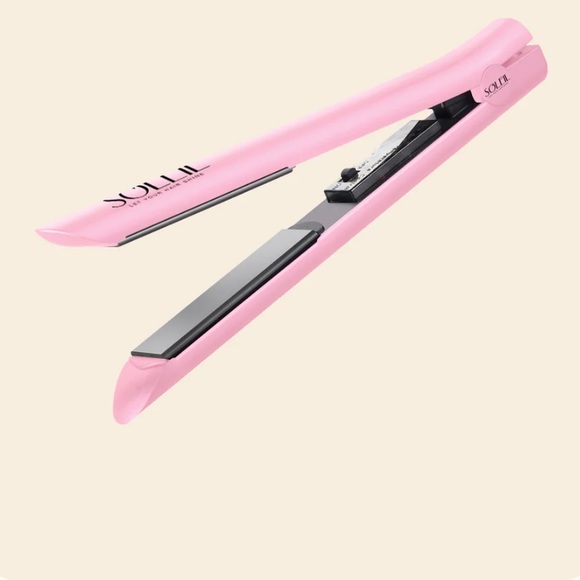 Soleil Metallic Ceramic Flat Iron-Baby Pink - Picture 2 of 4